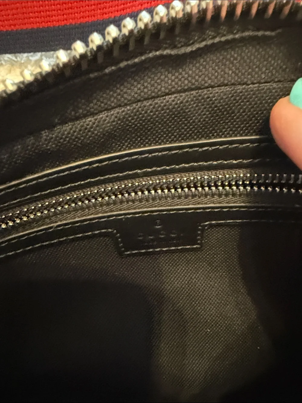 Gucci Black GG Supreme Canvas Belt Bag with Silver Zip